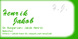henrik jakob business card